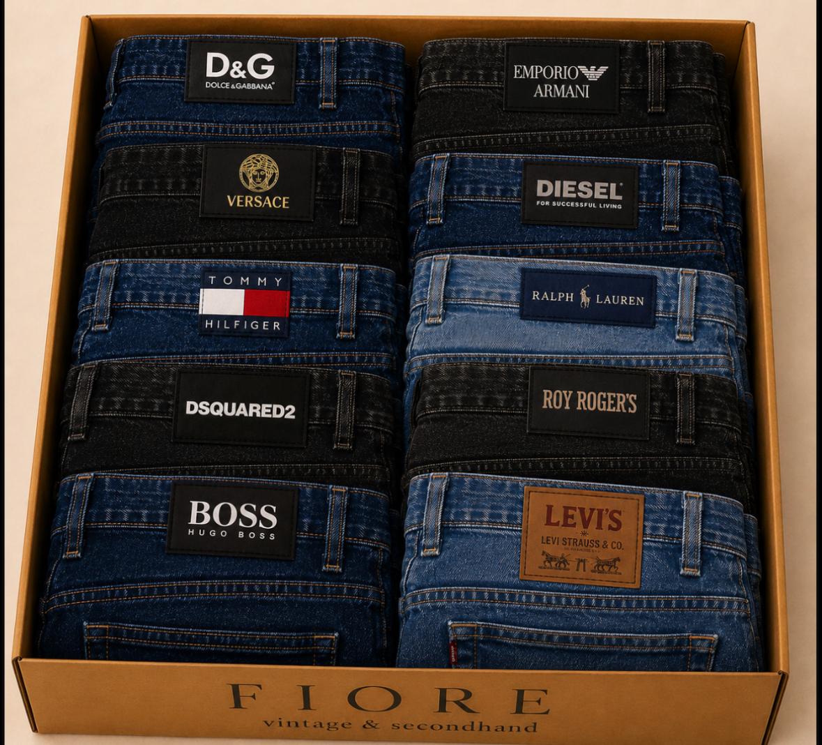 Fiore Vintage & Secondhand - Box 10 jeans Firmati Grado A